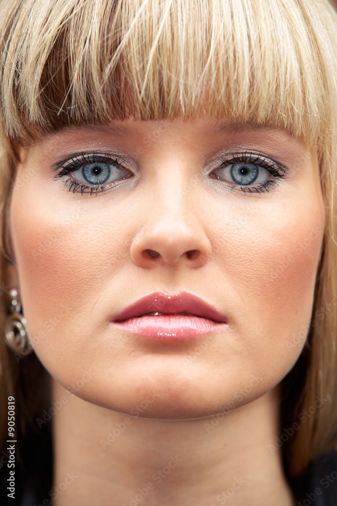 Close-up of face of young woman, full frame Close-up of face of young woman, full frame