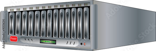 Vector Illustration of Computer Disc Array