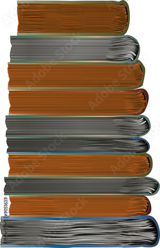 Vector Illustration of a Book Stack