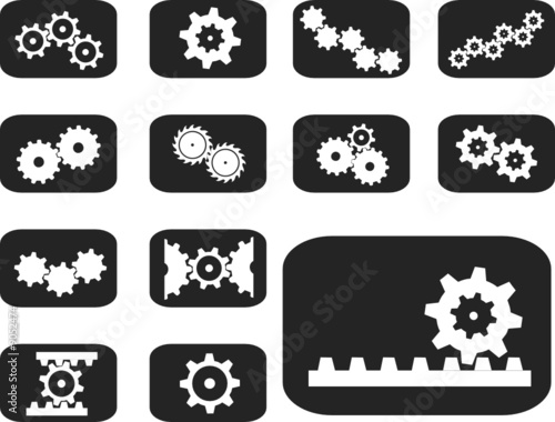 Set buttons. Gears