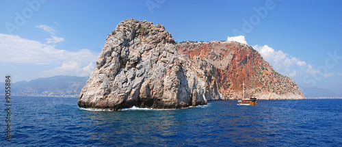 Fototapeta Naklejka Na Ścianę i Meble -  Sea panorama in Alanya, Turkey