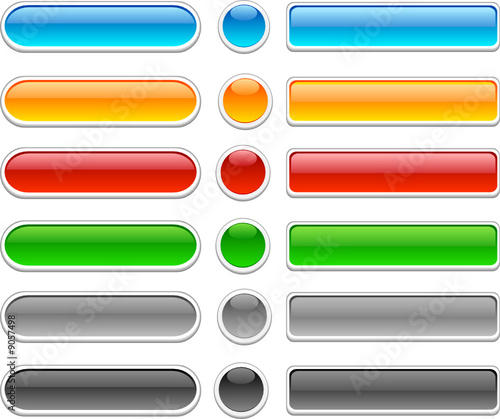 Glossy buttons.