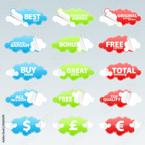 Retail retro peeling stickers