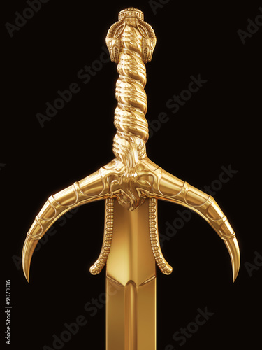 ancient gold sword