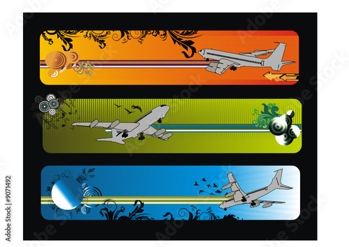 aviones en vector