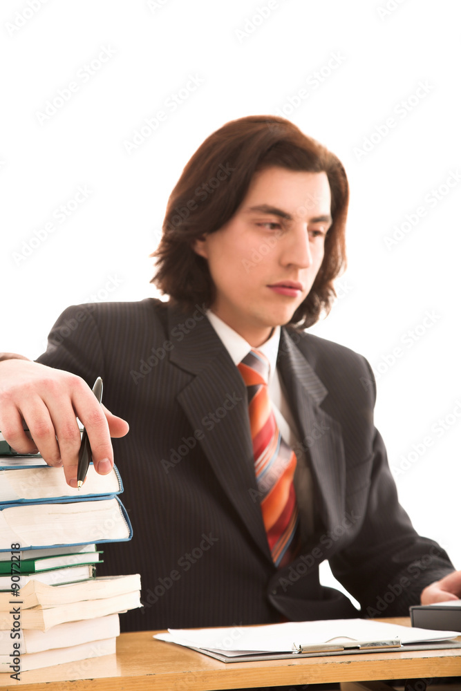 Young handsome man on white isolated background Young handsome man on white isolated background