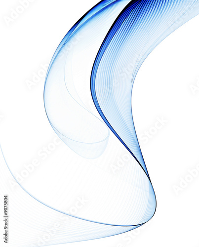 abstract illustration, blue stripes against white background #9075804