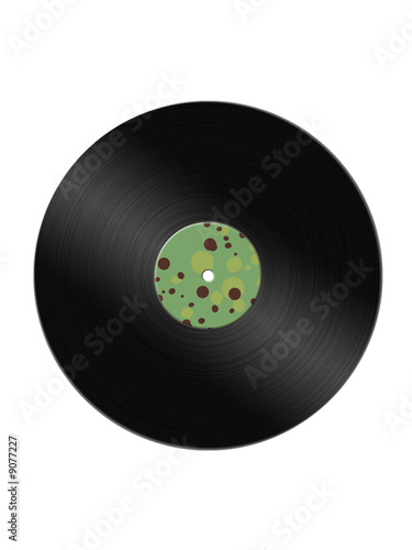 Vinyl record isolated on white