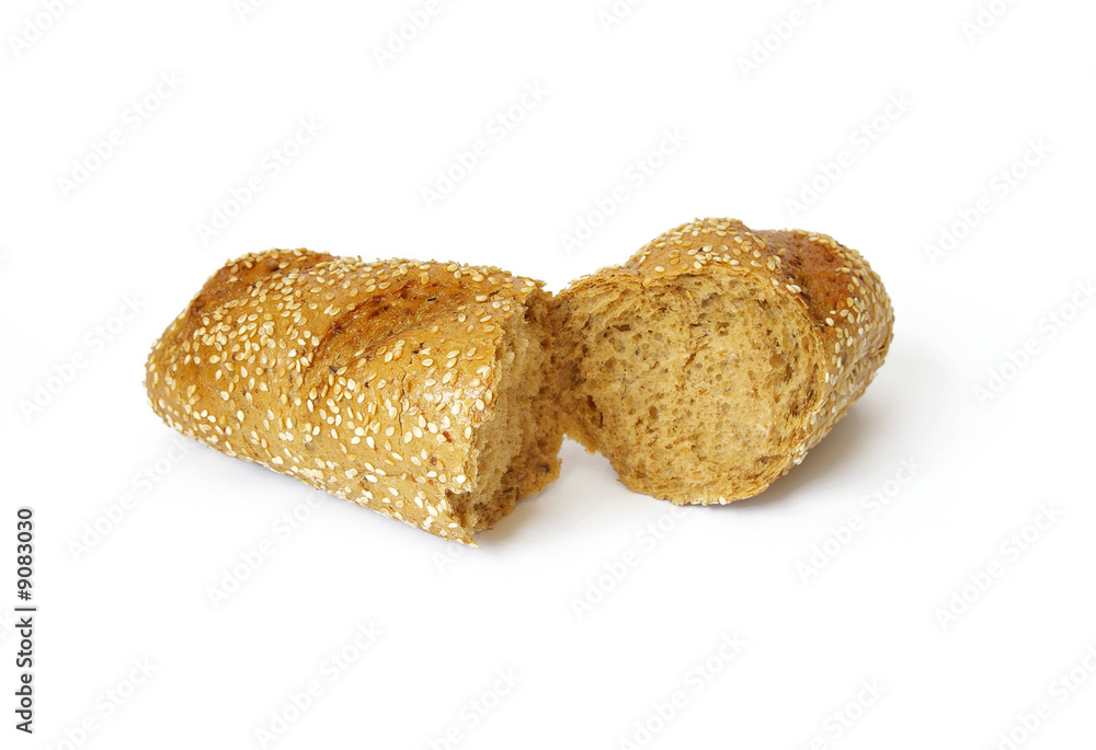 Breakfast sweet bun isolated on white backgrounds Breakfast sweet bun isolated on white backgrounds