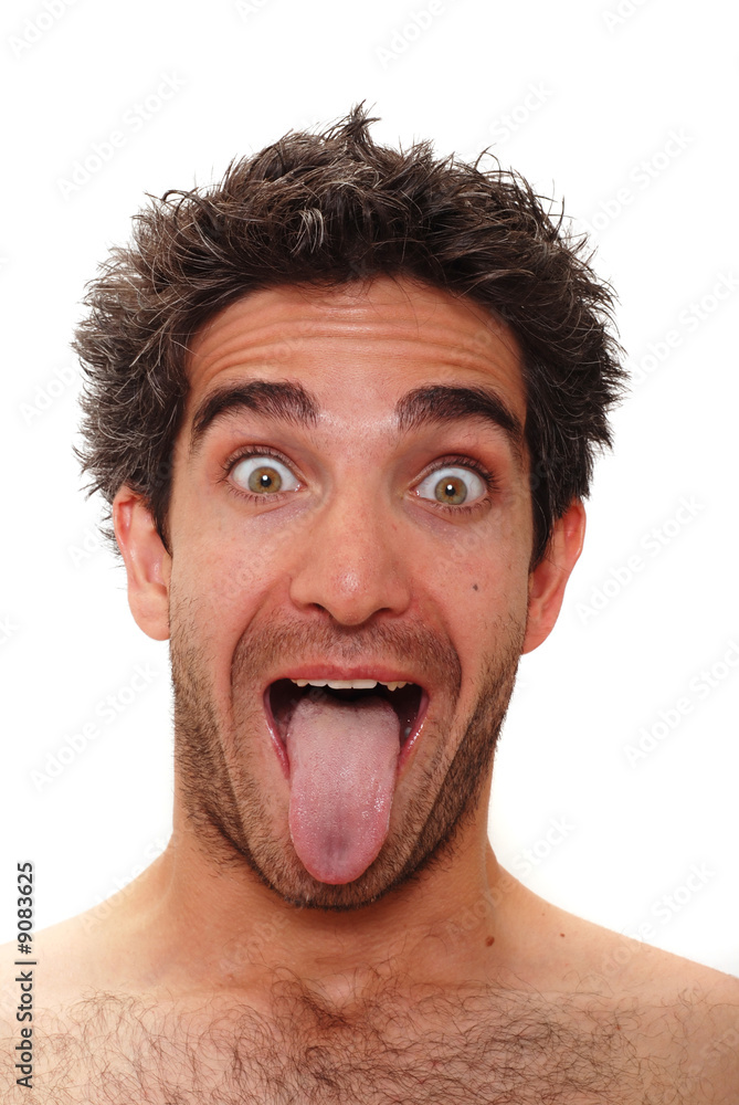 Man with surprised facial expression Man with surprised facial expression