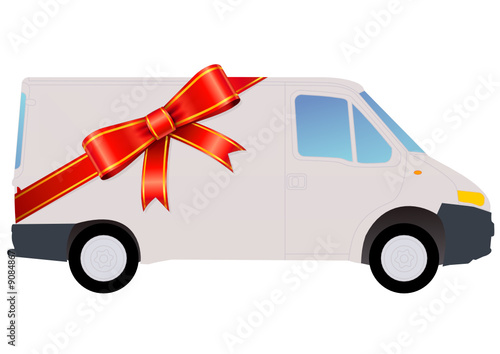 Camionnette de livraison offerte (détouré)