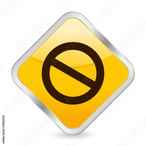 Free Download prohibition sign yellow square icon - GFXLoad