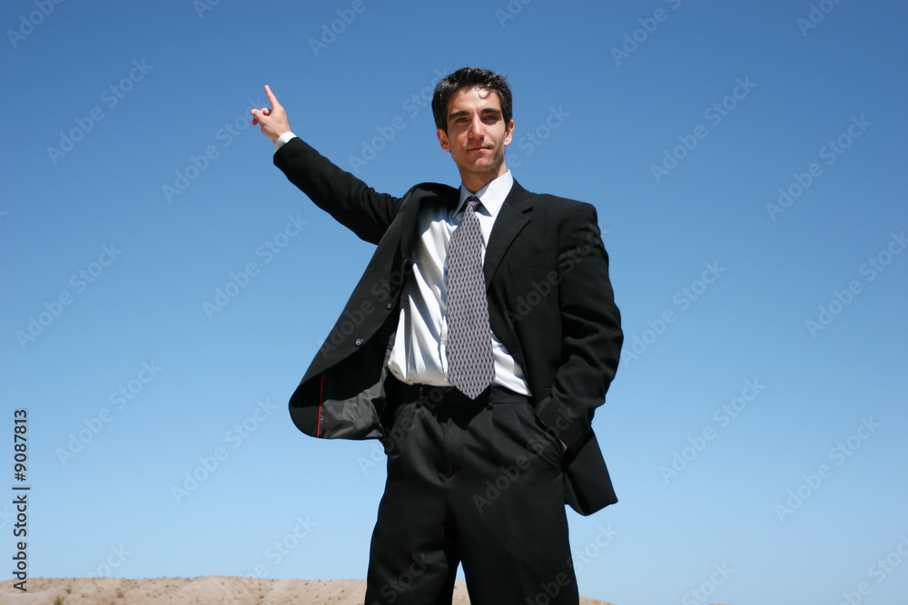 Successful businessman showing confidence Successful businessman showing confidence