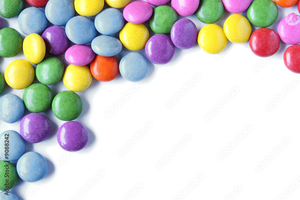 Candy background with copyspace isolated on white Candy background with copyspace isolated on white