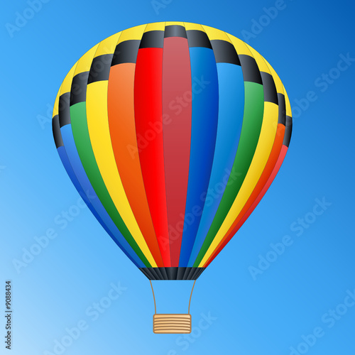 Heißluftballon in Himmel
