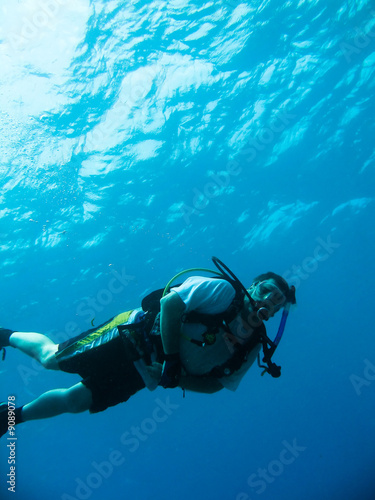 Shots of scuba diving in the Florida keys