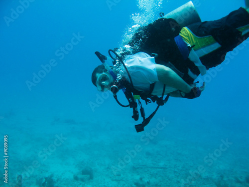 Shots of scuba diving in the Florida keys