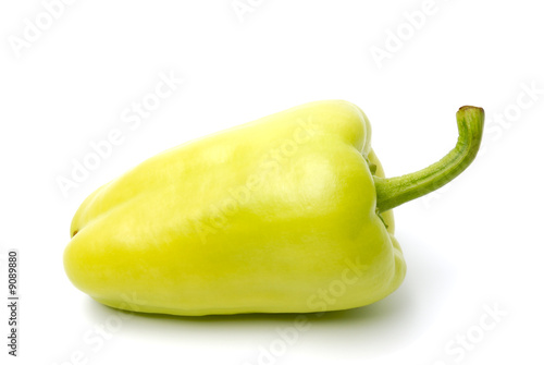 Tela Green sweet Bulgarian pepper on a white background