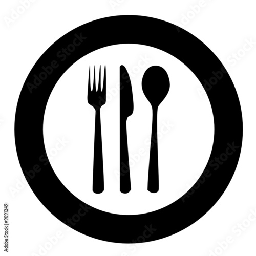 Plate and cutlery