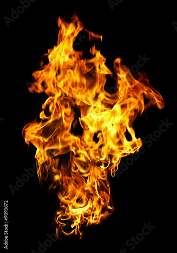 Fire photo on a black background ...