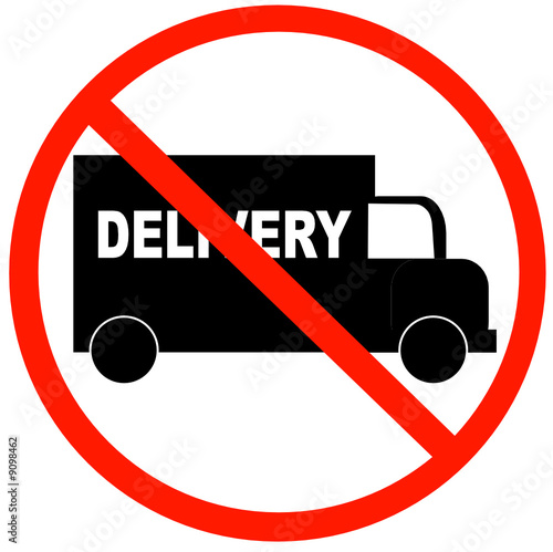 truck with no delivery available symbol - illustration