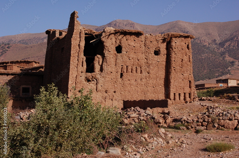 Kasba en ruine ; Haut-Atlas ; Maroc