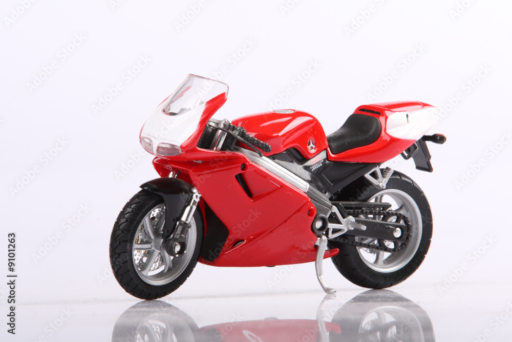 Model of a sports motorcycle