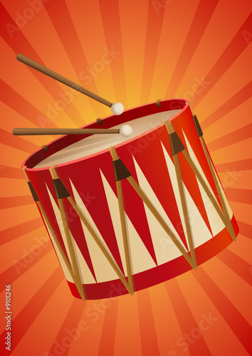 Battement de tambour (fond orange)