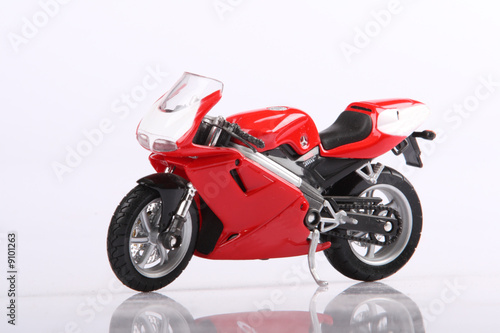 Model of a sports motorcycle