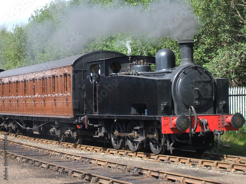A Traditional British Steam Train.