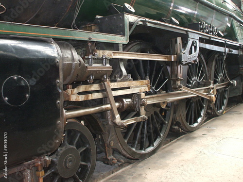 The Wheels of a Large Steam Locomotive.