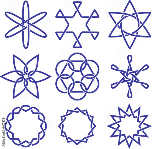 Nine celtic knots