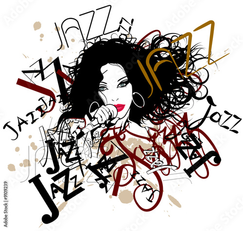 singer on a jazz background