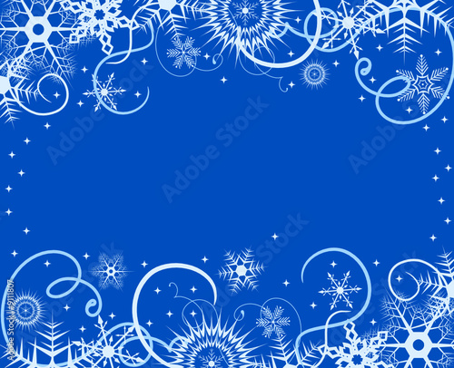 Winter background with snowflakes. Vector illustration