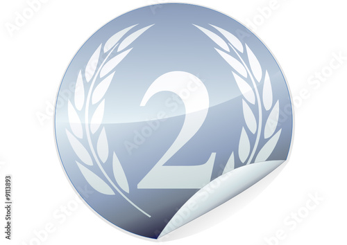 Sticker médaille d'argent (détouré)
