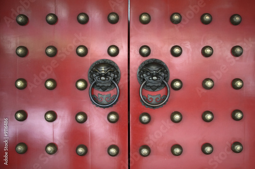 Canvas Print red door