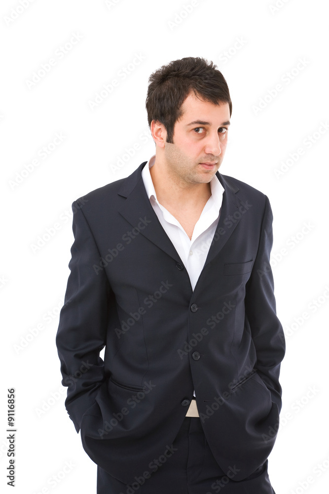 angry businessman portrait on white background angry businessman portrait on white background