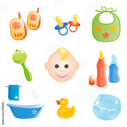 Baby icons set