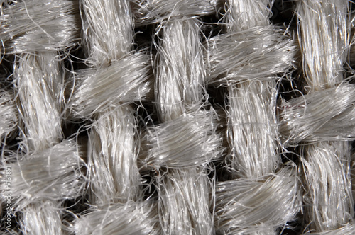 Textile structure of woven fibres photo