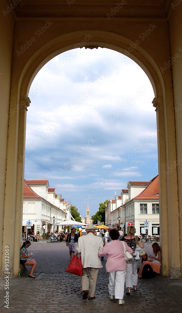 Obraz premium Berlin Potsdam Brandenburger Blick duchs Tor