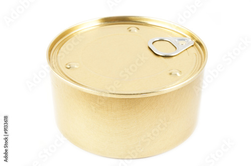 Can with key. Isolated on a white background.