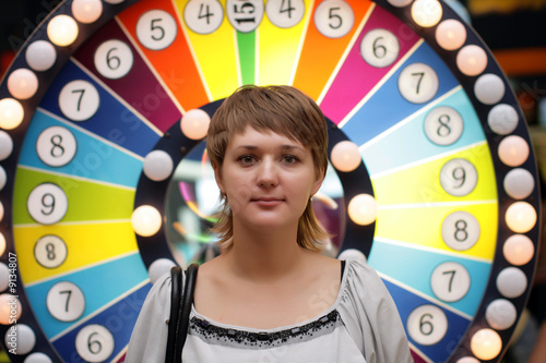 The girl poses in a casino, Moscow