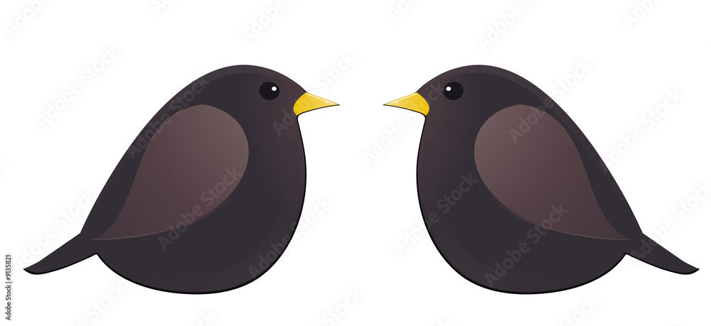 Obraz premium Couple de moineaux