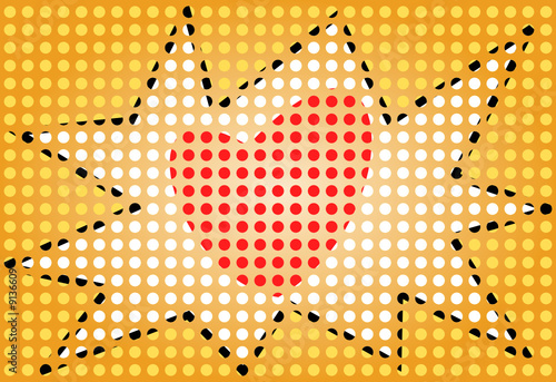Coeur (bulle, effet retro / comics)