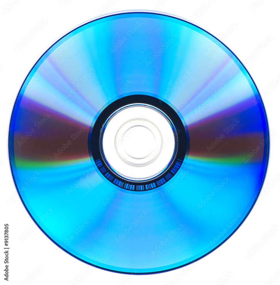 decorded DVD-disk on white background. Isolation decorded DVD-disk on white background. Isolation