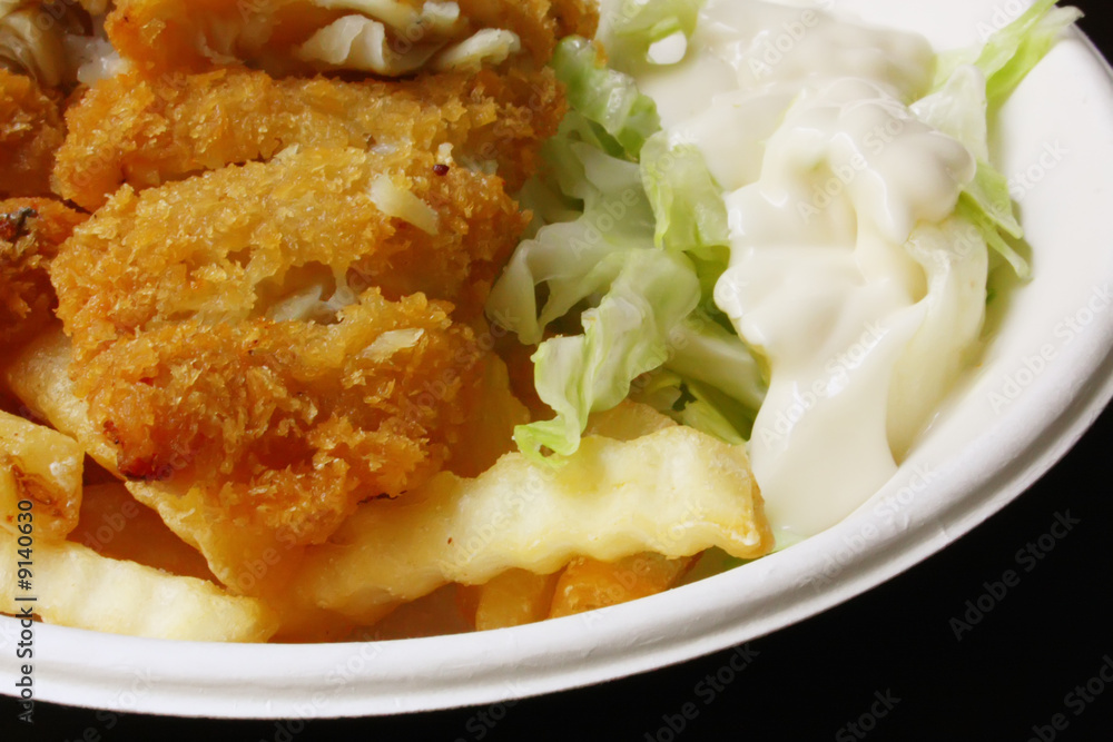Fish and Chips the classical fast food serving Fish and Chips the classical fast food serving