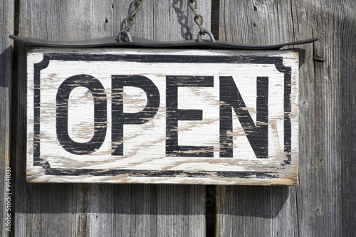 old Open sign