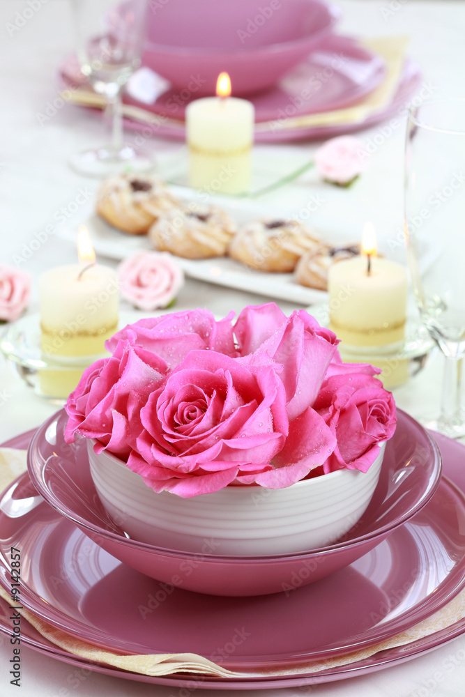 Festive table setting Festive table setting