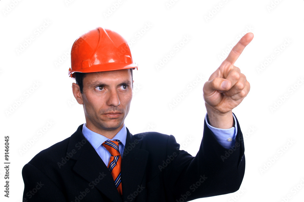 beautiful architect over white background beautiful architect over white background