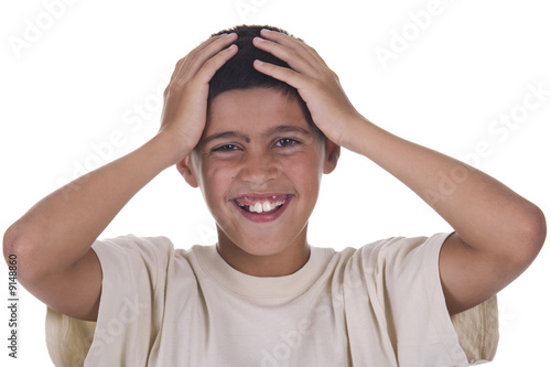 Expression of surprise face of a child.